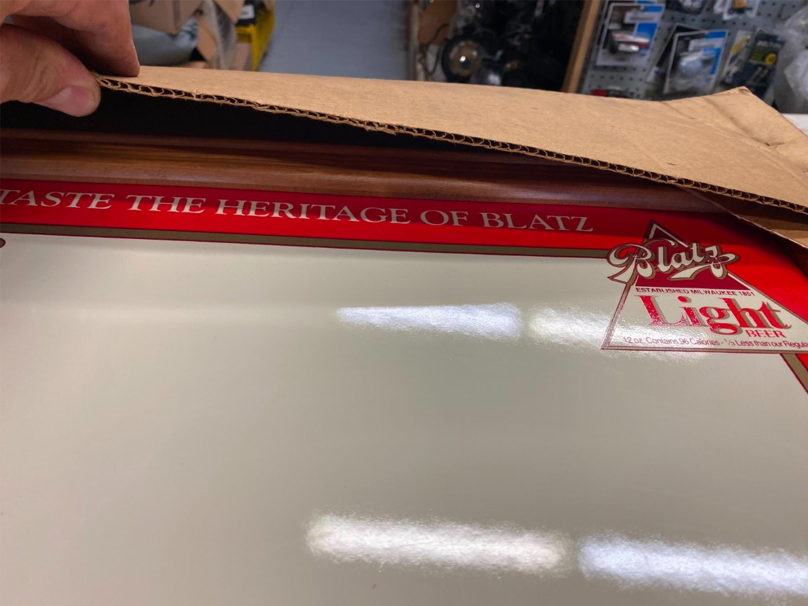 NOS Taste the Heritage Blatz Light Beer Dry Erase Menu Board Sign Breweriana Vtg