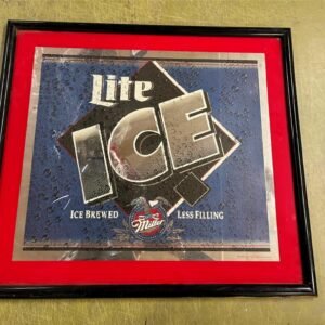 img8759_41b12681-2477-465b-94c6-8cb8fdcafaf1.jpg Vintage 1995 Made In USA Miller Lite Ice Frames Advertising Bar Sign 32X29