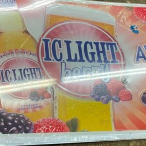 img8767_488e5d70-3b71-42ae-948c-1c5167648631.jpg NOS IC Light Berry Tin sign Embossed Iron city Beer Pgh Pa Advertising Brewerian