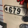 Vtg Ceramic Sign State Road Rt 679 Virginia Street Sign Antique 1930's Oil Gas