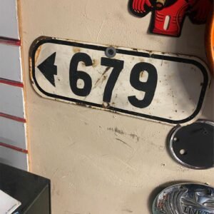 Vtg Ceramic Sign State Road Rt 679 Virginia Street Sign Antique 1930's Oil Gas