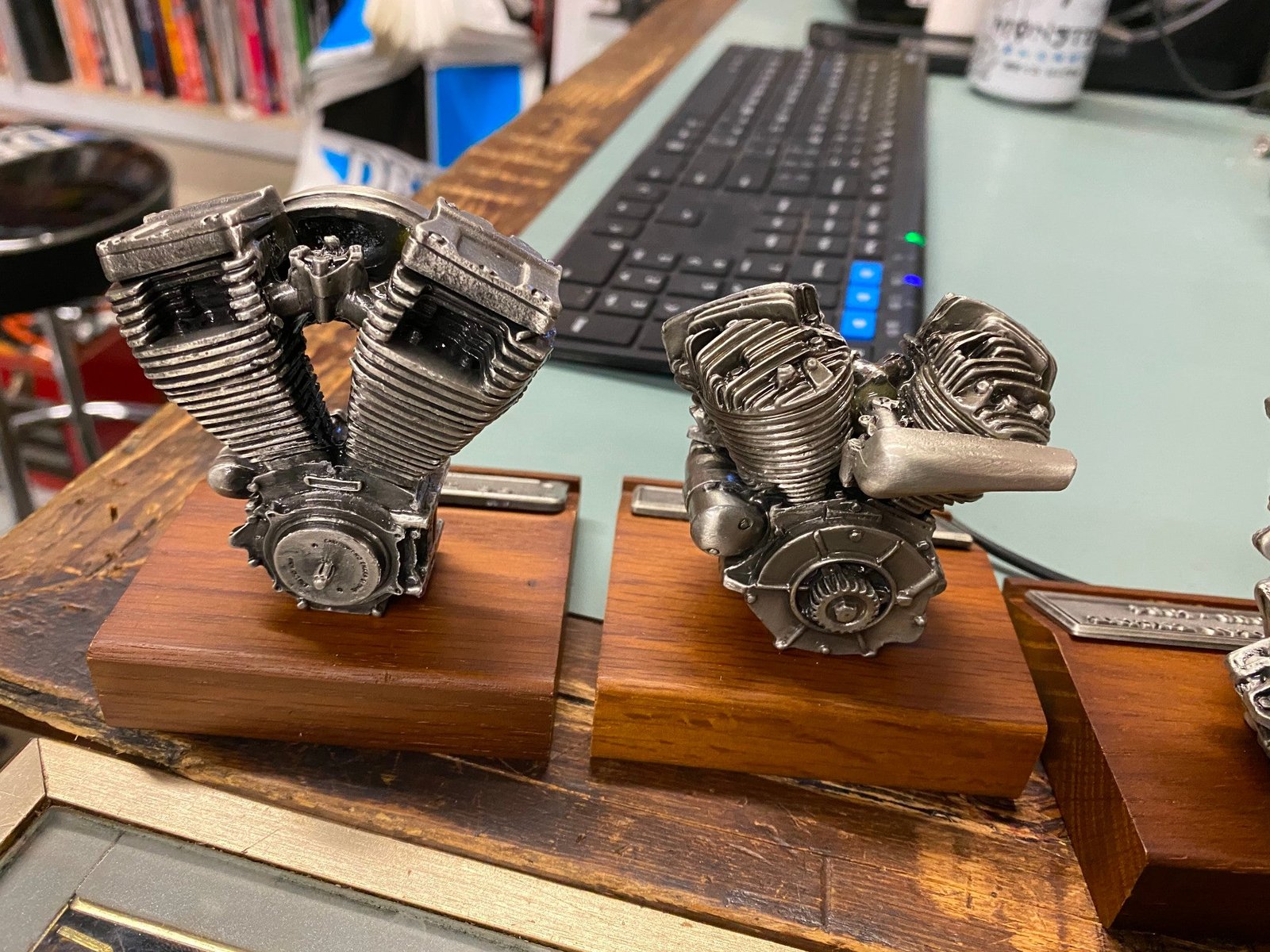 Vintage Shovelhead Motor Engine Pewter Stand Display Harley Davidson Miniature!