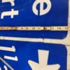 Vtg Sign Mcville Airport Road Street Airplane Oil Gas Advertising 48x15 Garage!