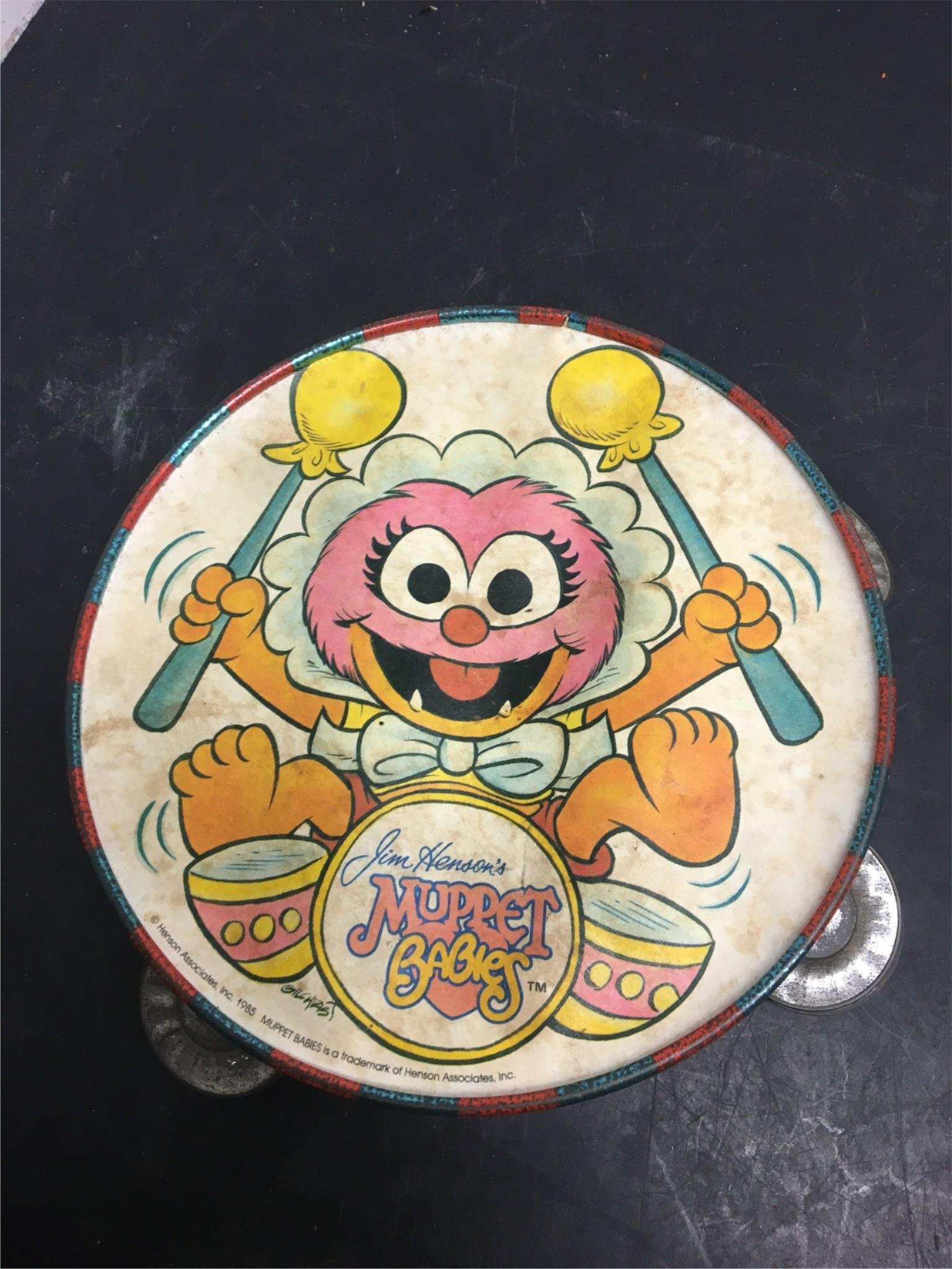 Vintage 1985 Jim Henson's Muppet babies tambourine children's instrument complet
