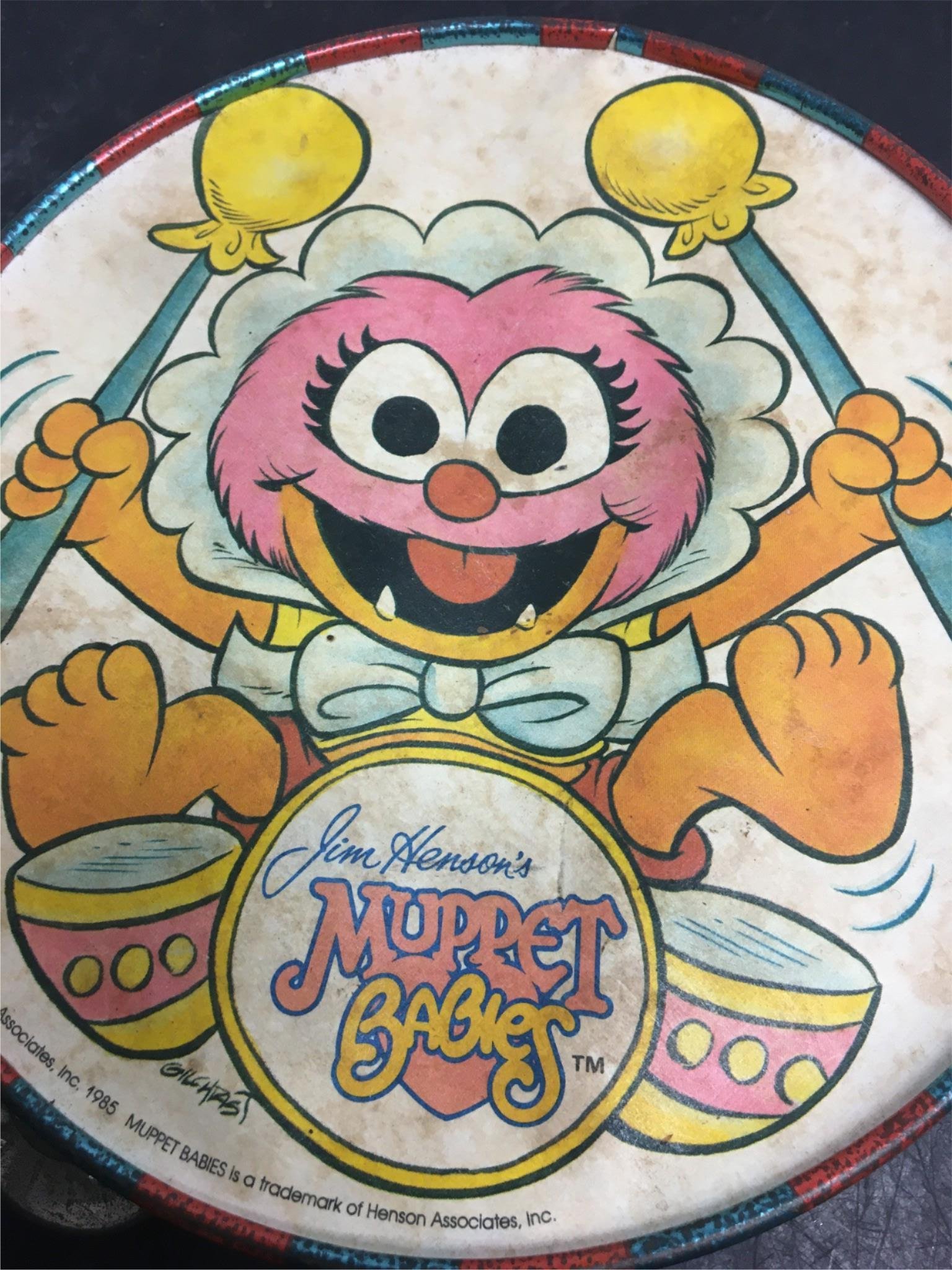 Vintage 1985 Jim Henson's Muppet babies tambourine children's instrument complet