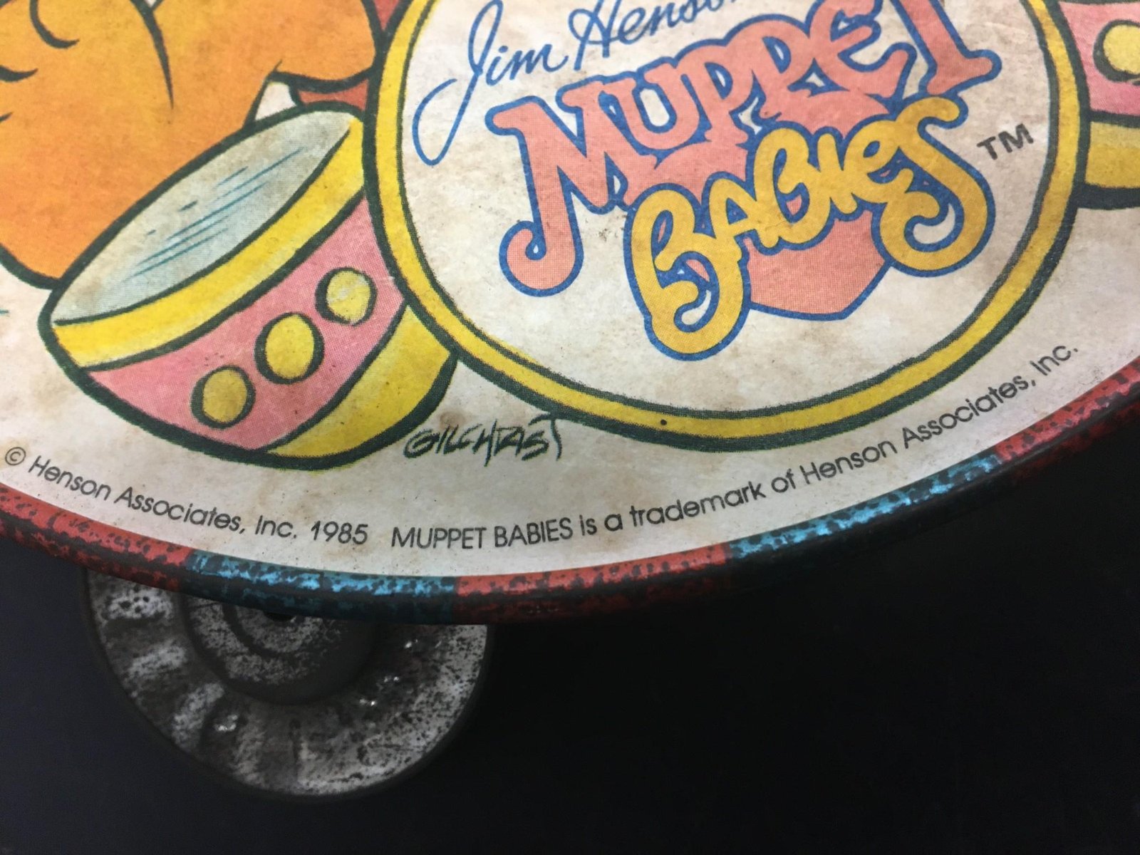 Vintage 1985 Jim Henson's Muppet babies tambourine children's instrument complet
