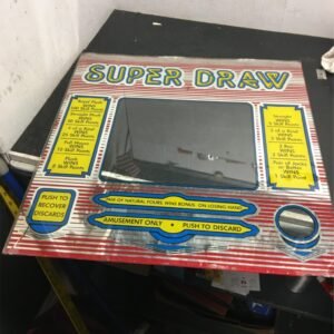 Vintage Glass super Draw Bar Arcade Gambling Machine Video Game Frame Panel inse