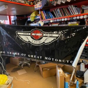 100th Anniversary OEM Dealer Banner 2002 Harley Showroom Mancave collectible!