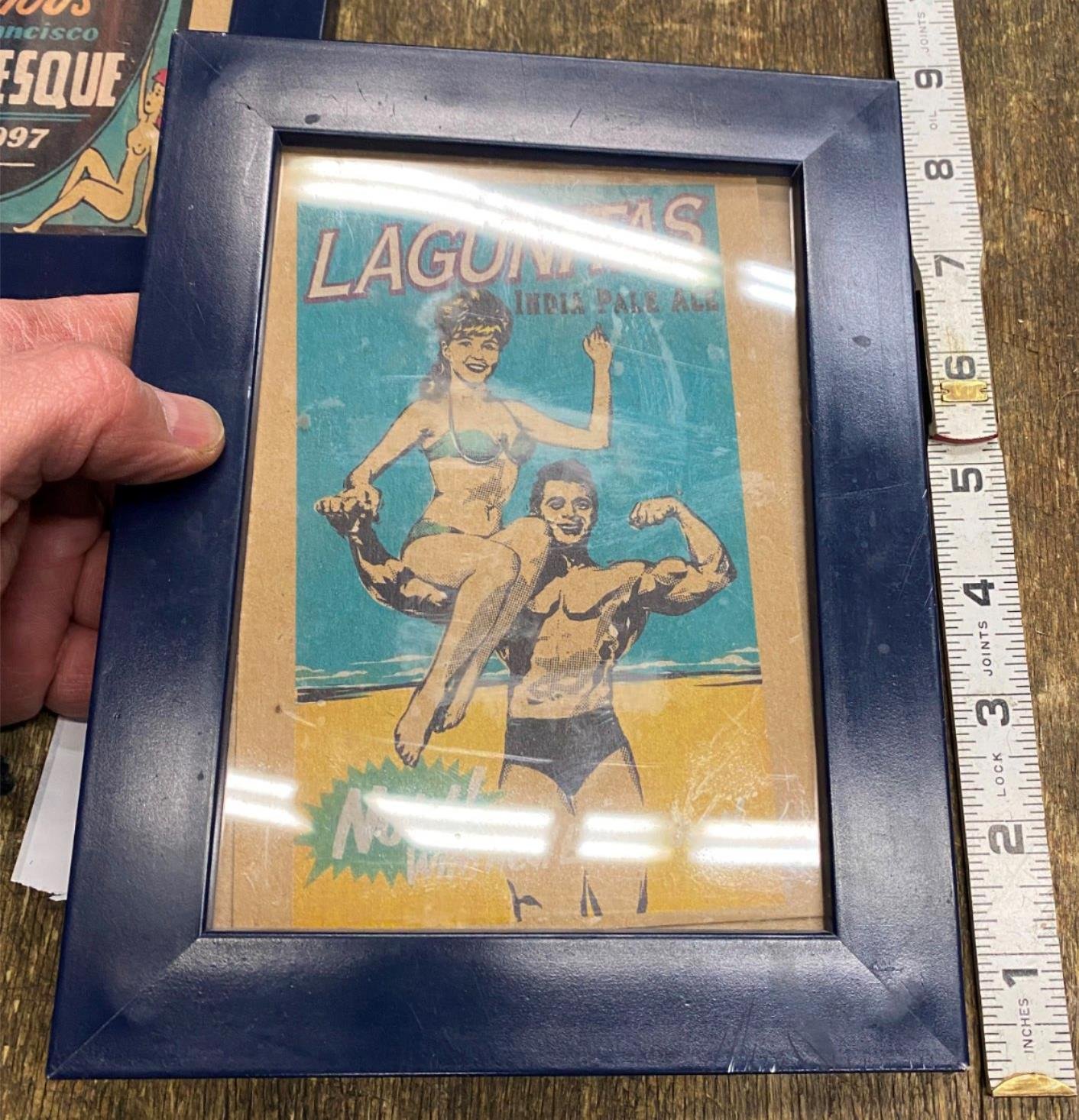 img9751_fdcaf7f0-ad7d-4bd5-a807-12ec60c77982.jpg Fisherman Famous Burlesque IPA Lagunitas India Pale Ale Vtg Advertising sign Fra