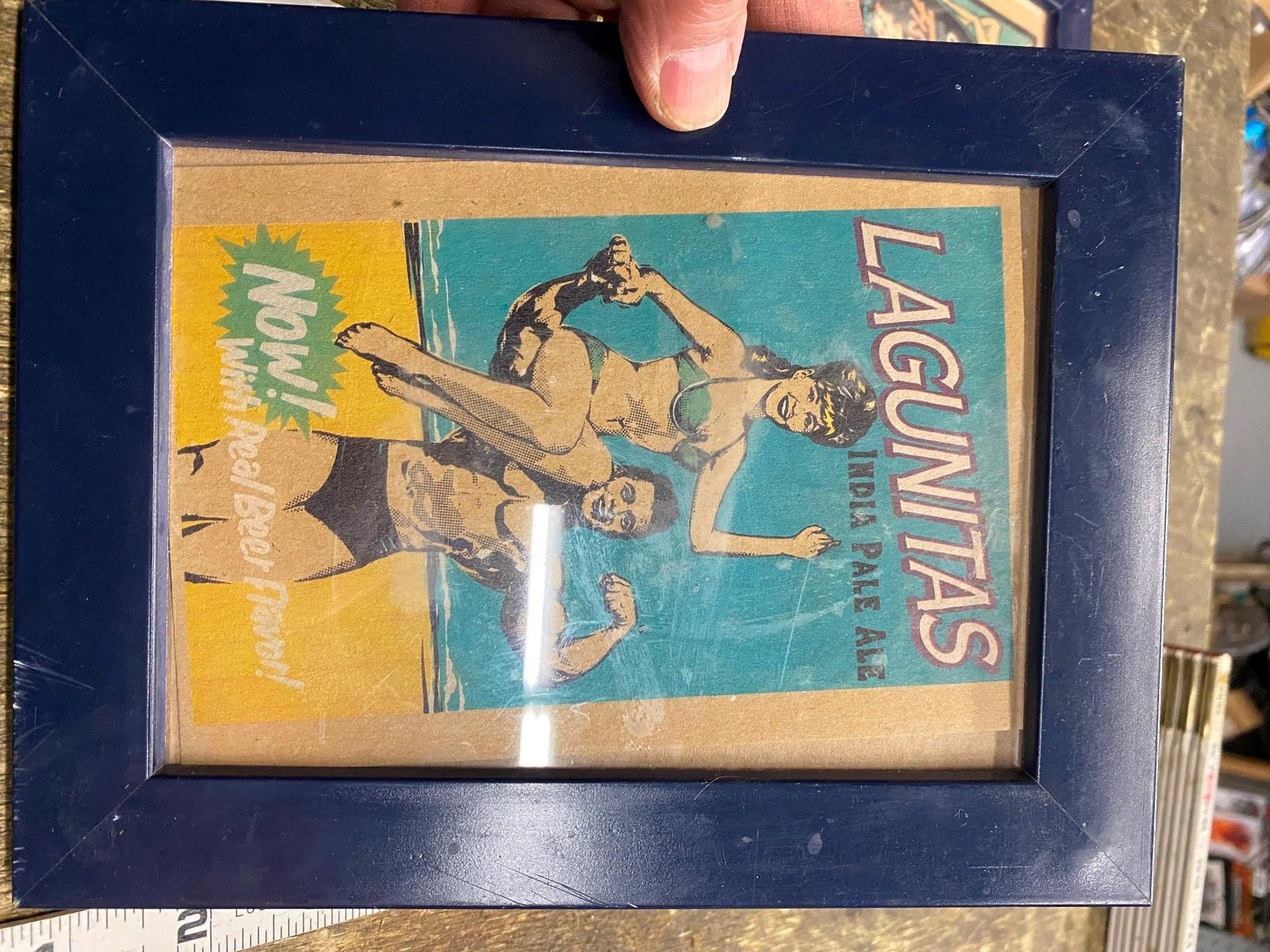 img9752_a6e53f16-f4b2-493a-947a-88ac84836960.jpg Fisherman Famous Burlesque IPA Lagunitas India Pale Ale Vtg Advertising sign Fra