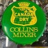vtg Canada Dry Collins Mixer green bottle cap sign collectable wall accessory
