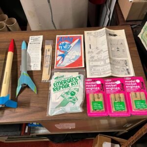 VTG Made in USA Lot of 2 Estes Rocket Model Kit sets: Screaming Eagle The Alpha