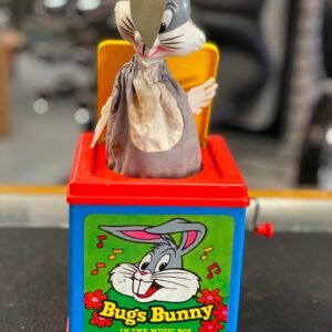 Vintage Warner Bros 1976 Mattel Bugs Bunny Music Jack In The Box Toy Pop up work
