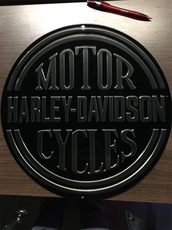 HARLEY DAVIDSON METAL SIGN - â€‹METAL SIGN FOR YOUR MAN CAVE - PLATINUM DISC TIN