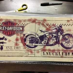 HARLEY DAVIDSON ANDE ROONEY METAL SIGN - KNUCKLEHEAD PRINT - MAN CAVE/GARAGE