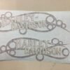 Harley Softail Custom Gas Tank Decals Stickers Blue Silver Black Tribal Design