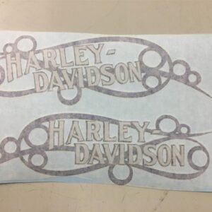 Harley Softail Custom Gas Tank Decals Stickers Blue Silver Black Tribal Design