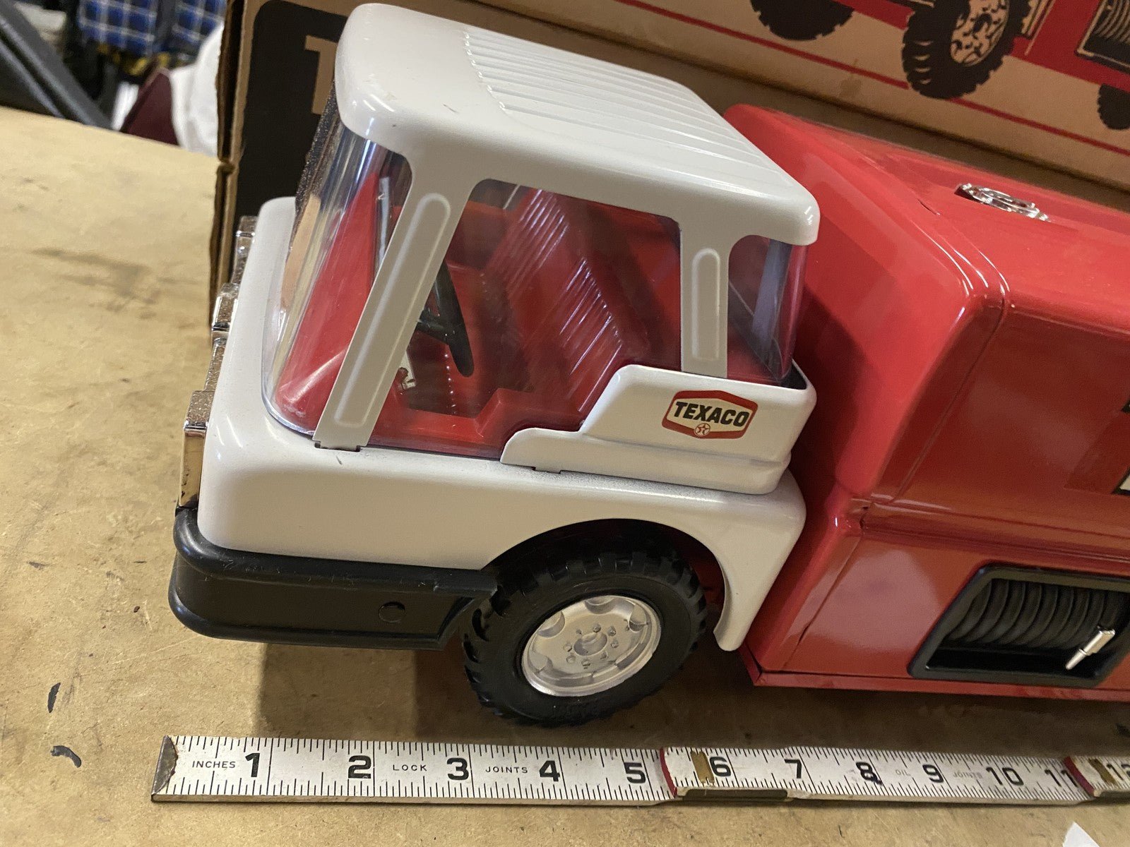 Vintage 1960s Texaco Promo Jet Fuel Truck Toy Pressed Steel Minty Original Box