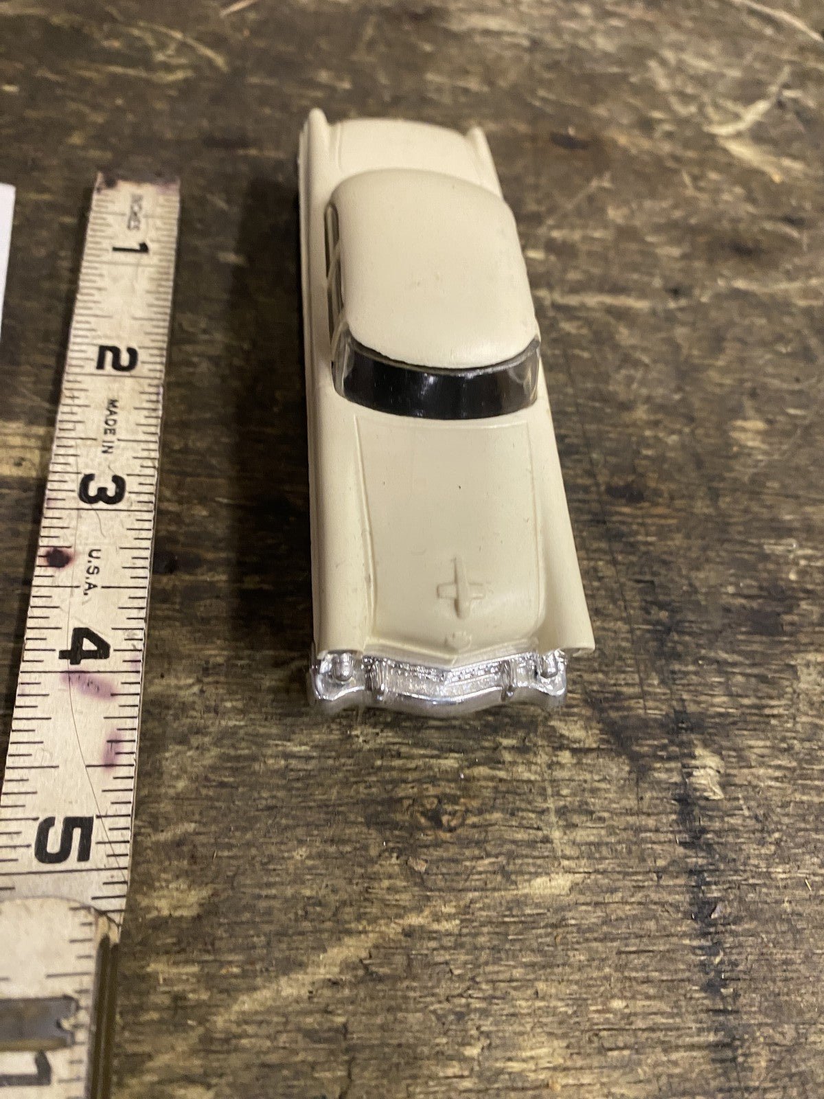1950s postwar Lionel  Toy Train 6414 premium white auto loader car Acc Vtg