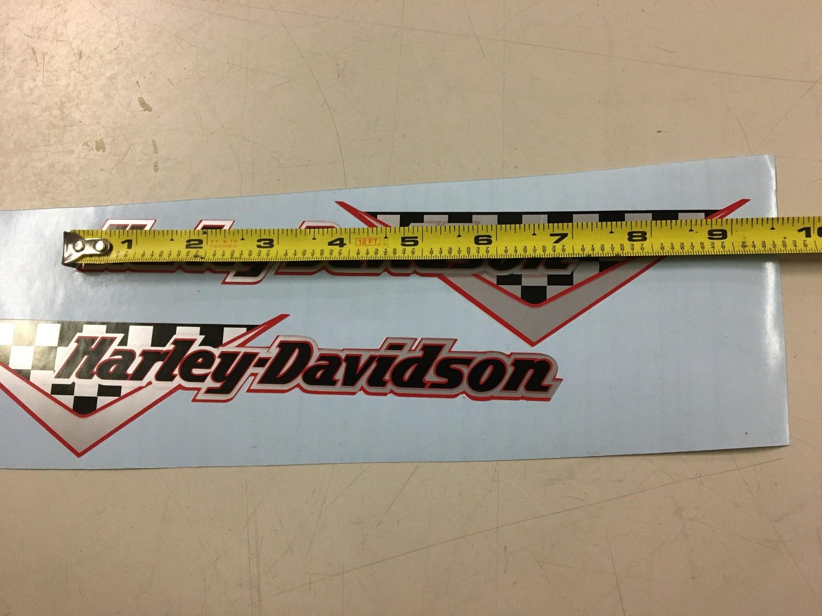 Harley Racing Decal Stickers Road King Sportster Dyna FXR Red Silver Black Check