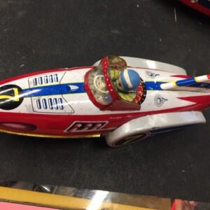 racer-car-4.jpg vintage 1960 repop tin mf-742 rocket racer ship Friction Toy Pressed steel