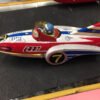 vintage 1960 repop tin mf-742 rocket racer ship Friction Toy Pressed steel