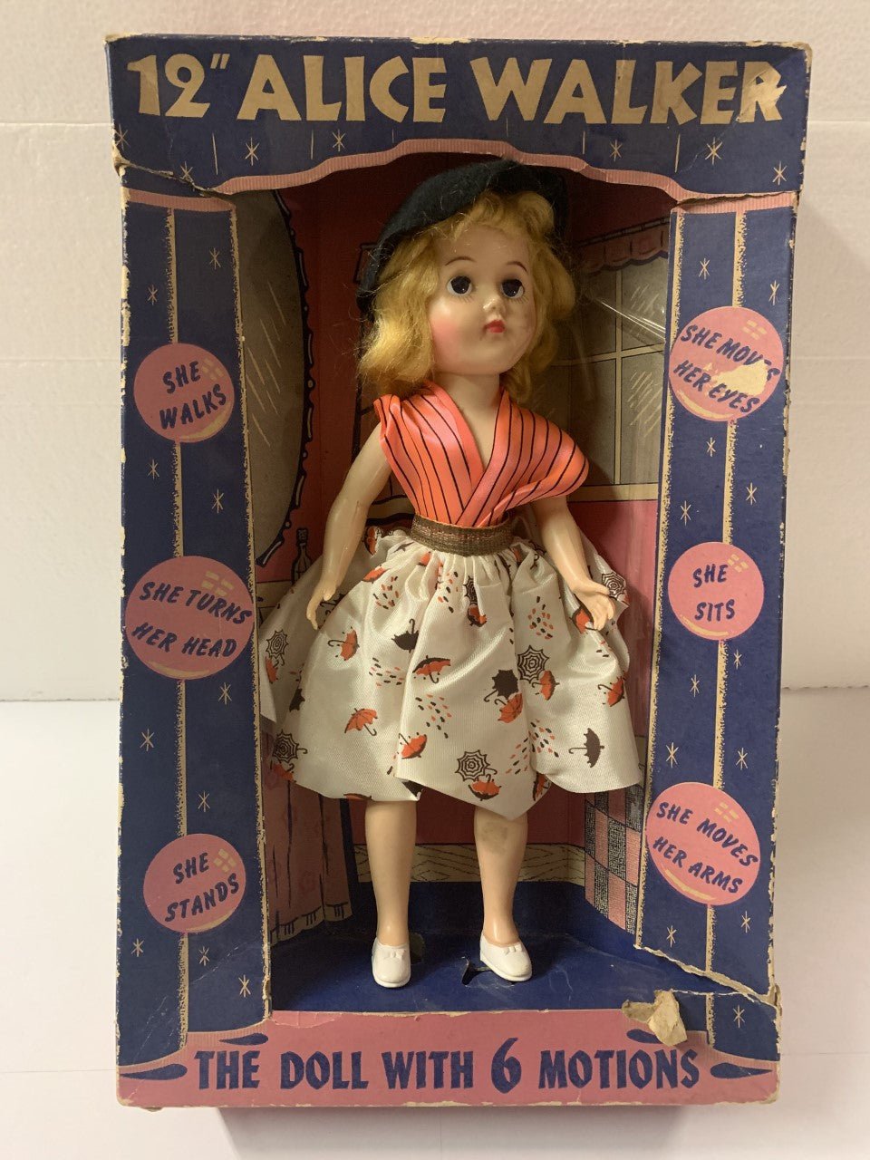 Vintage Alice Walker Doll with 6 Motions ATC Dolls 40's 50's