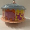 Vintage Baby Toy Top Pink & Blue Carousel