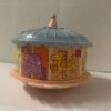 Vintage Baby Toy Top Pink & Blue Carousel