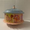 Vintage Baby Toy Top Pink & Blue Carousel